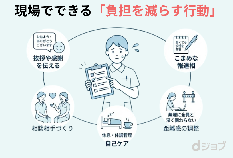 介護職の現場でできる負担を減らす行動
