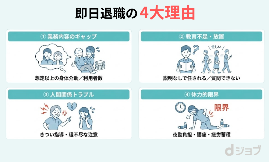 即日退職の4大要因
