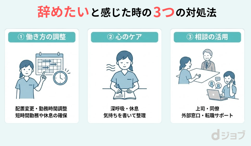 介護士を辞めたいと感じた時の対処法