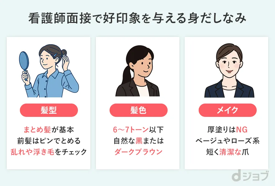 看護士面接で好印象を与える身だしなみ