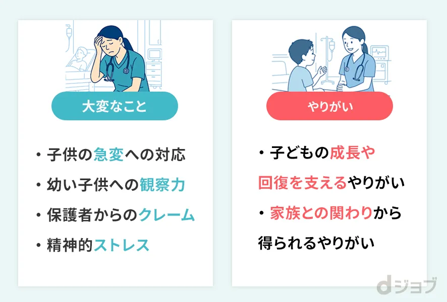 小児科看護師のやりがいと大変なこと
