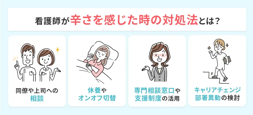 看護師が辛さを感じたときの対処法