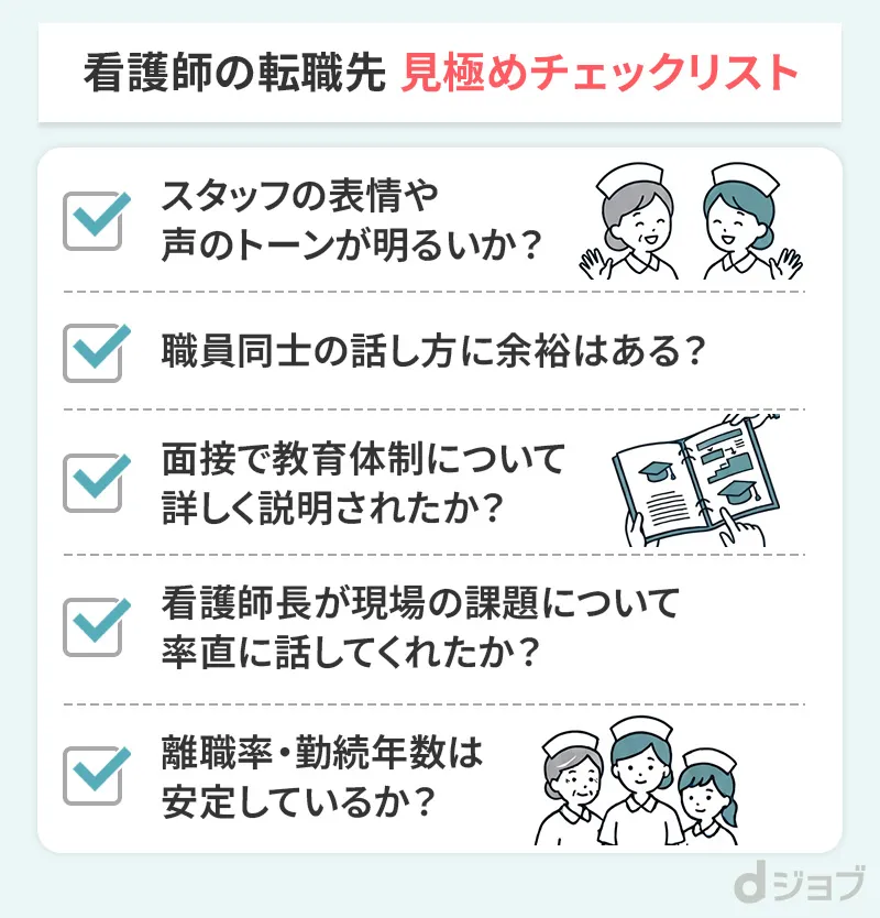 看護師の転職先見極めチェックリスト
