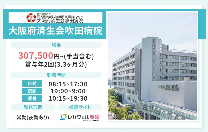 大阪府済生会吹田病院の求人情報