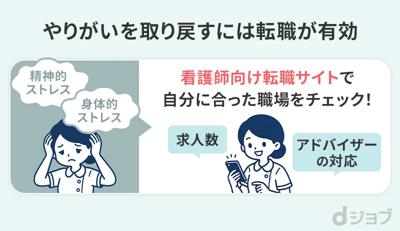 やりがいを実感したい看護師は転職が有効！