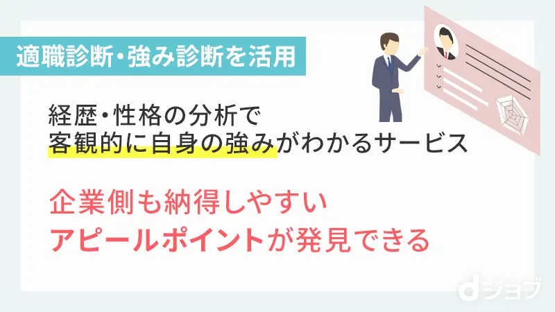 適職診断・強み診断を活用して客観的なアピールポイントを発見