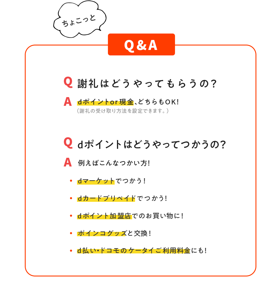 ちょこっと Q&A