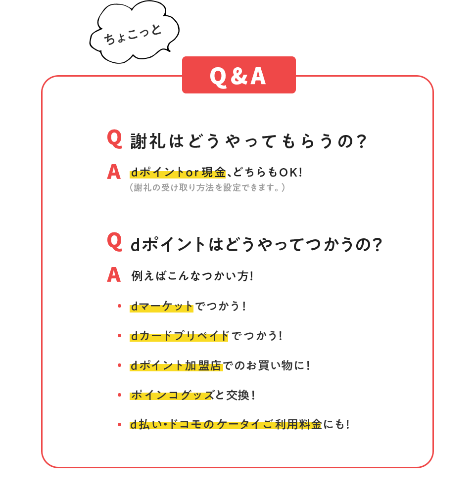 ちょこっと Q&A